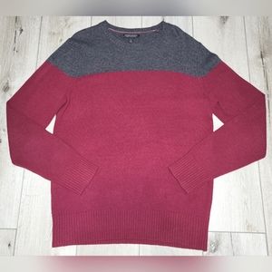 🍌Banana Republic Red/Gray Italian Yarn Sweater (M)